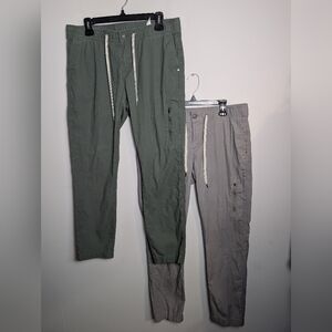 Vuori RipStop Pants Bundle 2 pair Green Gray Women Sz L